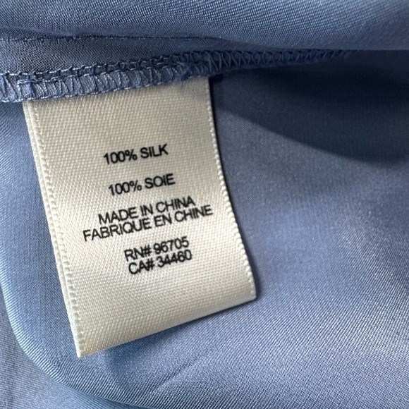 Rebecca Taylor Blue Satin Blouse - Picture 6 of 7